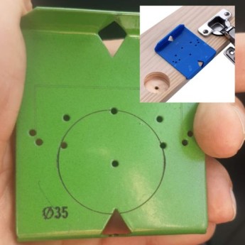 gabarit de perçage charnière invisible