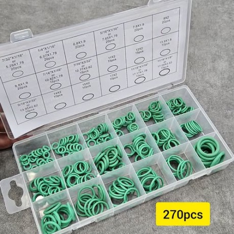 Ce coffret de 270 joints toriques vert HNBR