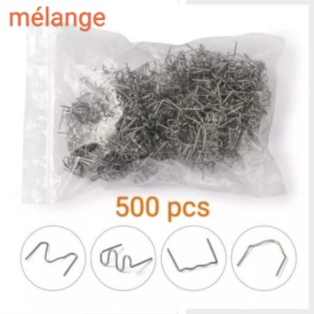 Melange agrafes a chaud 500pcs W V Z M