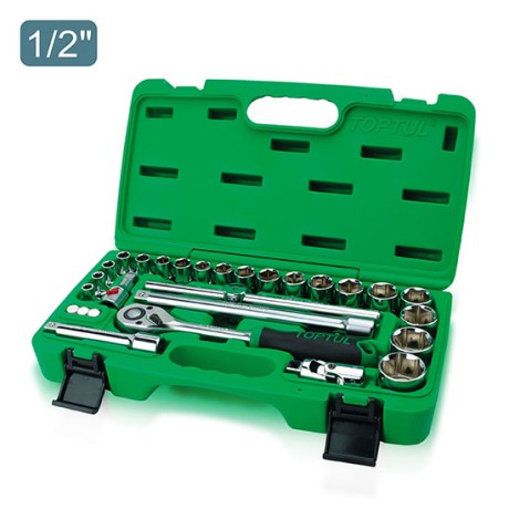 CAISSE A DOUILLE 28 PCS  8-32 a lumière TOPTUL