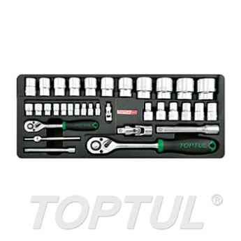 CAISSE A DOUILLE  34 PCS TOPTUL